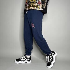 Vintage Joggers Stephen F Austin University Navy Blue Cotton Sweatpants 90s
